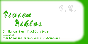 vivien miklos business card
